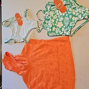 Wonder Nation Baby Girls Swimsuits Coverup  Size‎ 12 m